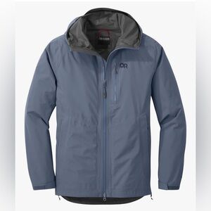 Outdoor Research Mens Gore Tex Lightweight Hooded Packable Rain Jacket Size Med